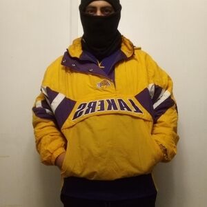 Mitchell & Ness Yellow and Purple Lakers Windbreaker